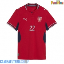 Camisa de time de futebol República Checa Tomas Soucek #22 Replicas 1º Equipamento Feminina Mundo 2026 Manga Curta